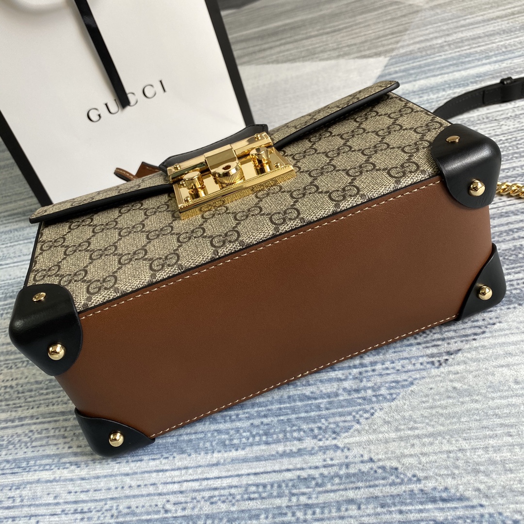 Gucci Padlock Leather Small Bamboo Shoulder Bag ?603221